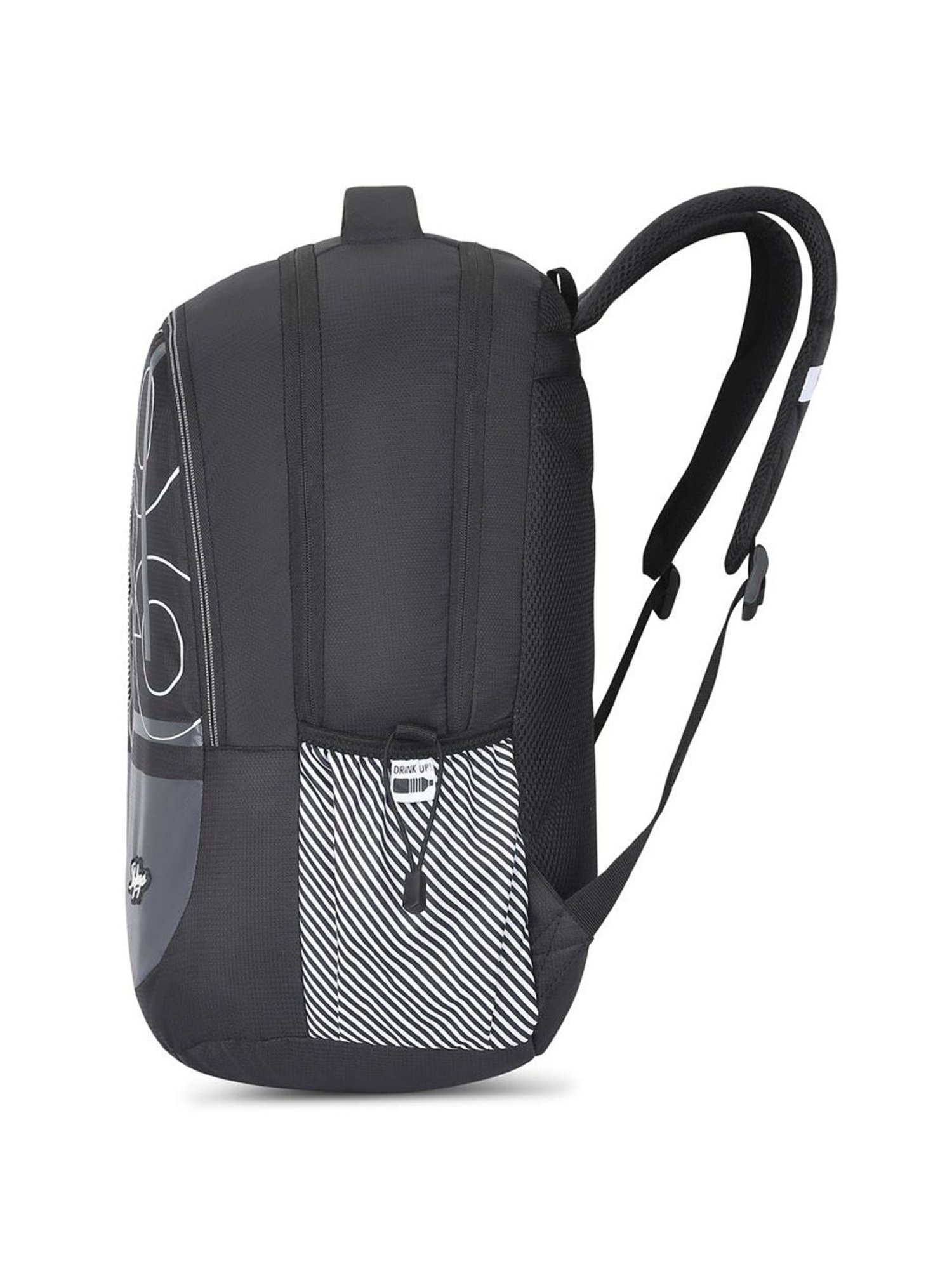 Skybags Klan 03 Black Polyester Printed Backpack - 32 Ltrs