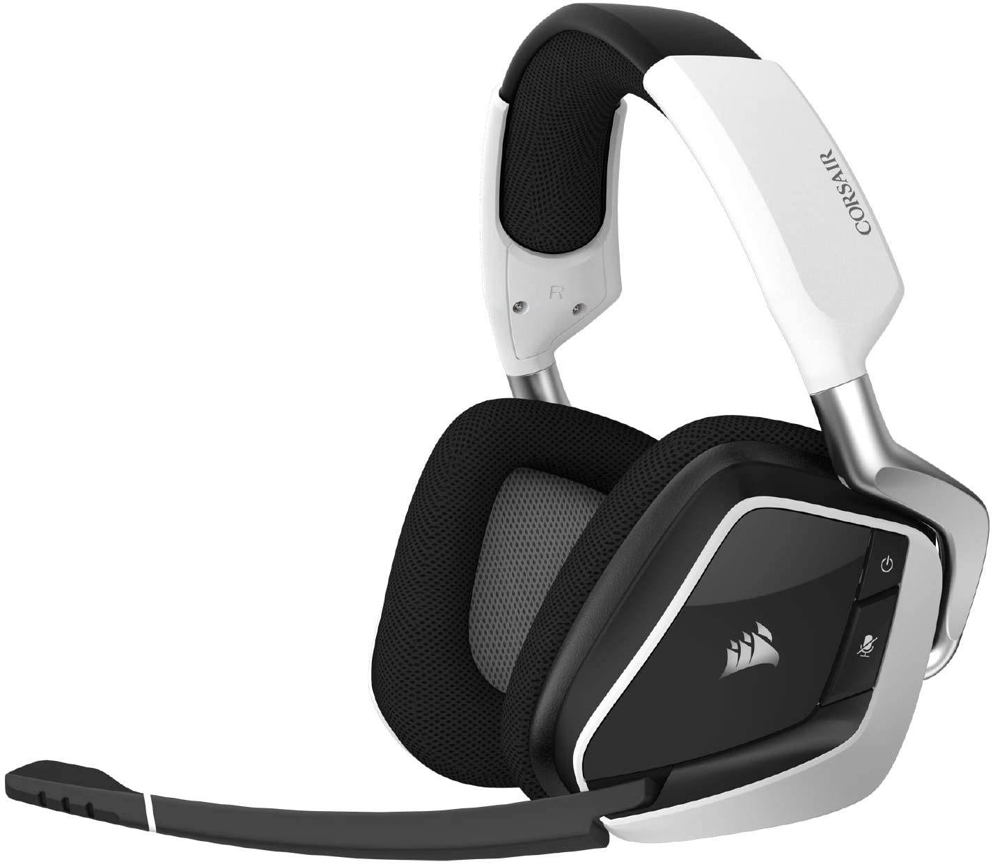 Corsair Gaming Void RGB Elite Wireless Premium Gaming Headset with 7.1 Surround Sound, White & M65 RGB Elite - FPS Gaming Mouse - 18,000 DPI Optical Sensor - Adjustable DPI Sniper Button -  White