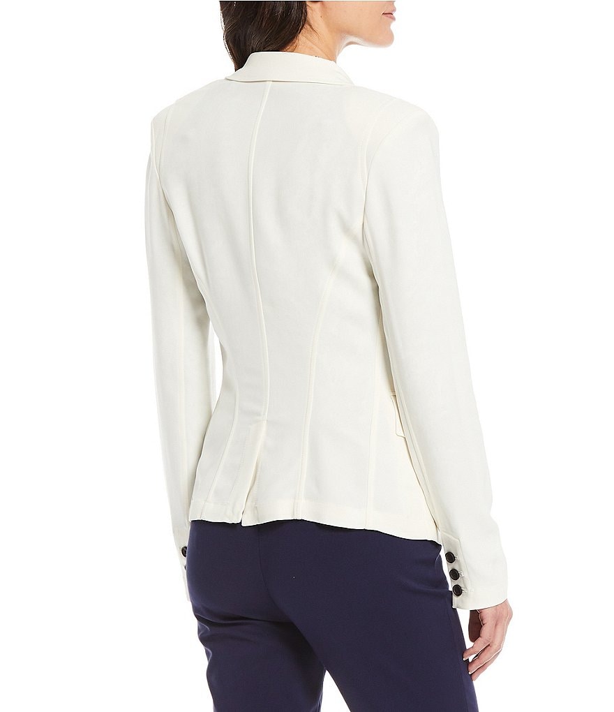 Donna Karan New York Long Sleeve Notch Lapel One Button Jacket