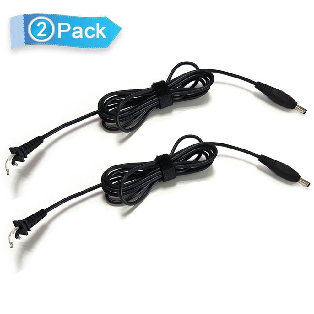 2-Pack Laptop AC Power Adapter Charger Cable DC Repair Cord for Asus Toshiba Lenovo Acer connector cable 5.5 * 2.5 mm / 5.5x2.5 mm (5.9FT,1.8M)