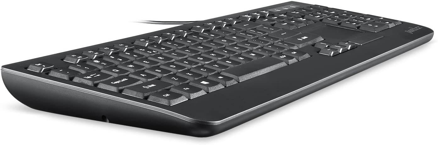Perixx PERIBOARD-513II Wired USB Keyboard with Touchpad, Membrane Key Trackpad Keyboard with 10 Hot Keys, Black, Full US Layout