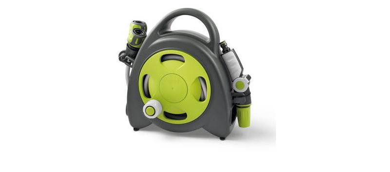 GF Garden Aquabag Mini Portable Hose and Reel - Max. 58 psi, 38 ft. Retractable Hose Line - Lime - G.F. Garden