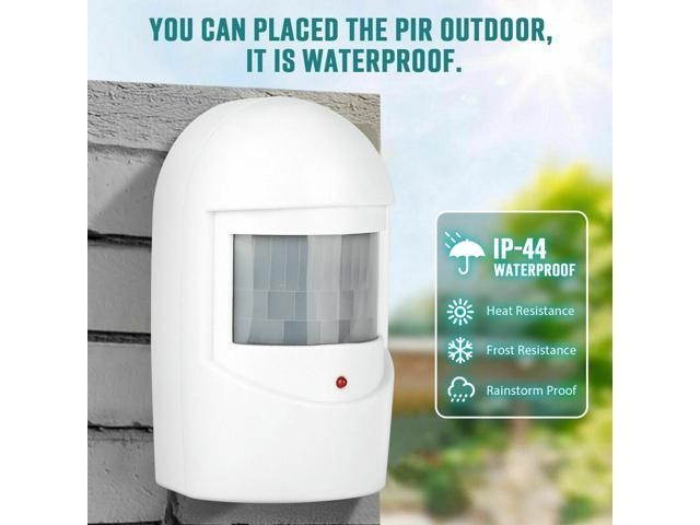Wireless Driveway Alarm Infrared Motion Sensor Home Alert Security System IP44