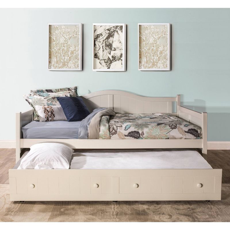 Staci Wood Daybed With Trundle Unit Full White - Hillsdale Furniture