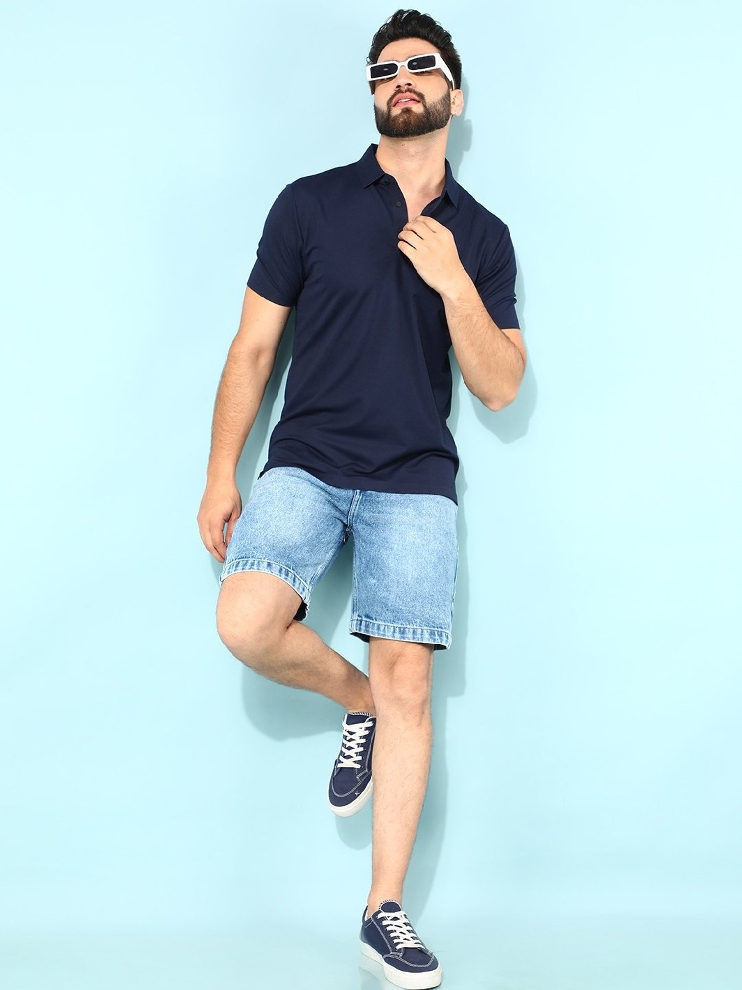 Crimsoune Club Navy Slim Fit Polo T-Shirt