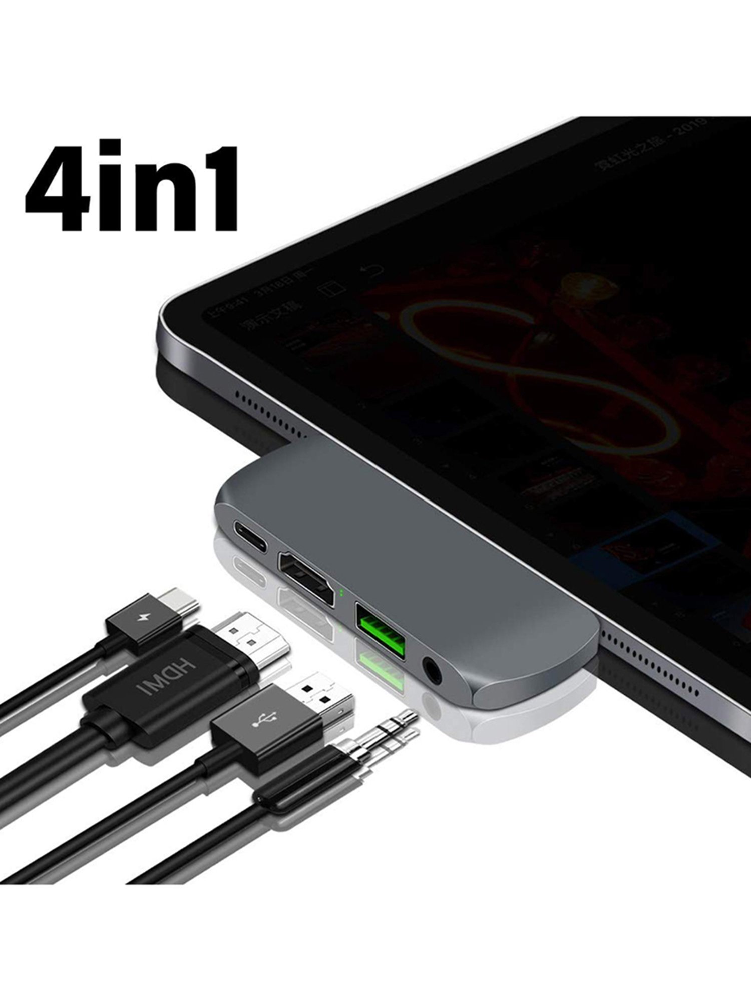 Powerup Stay Charged Aluminum USB Type-C Power Hub Adapter