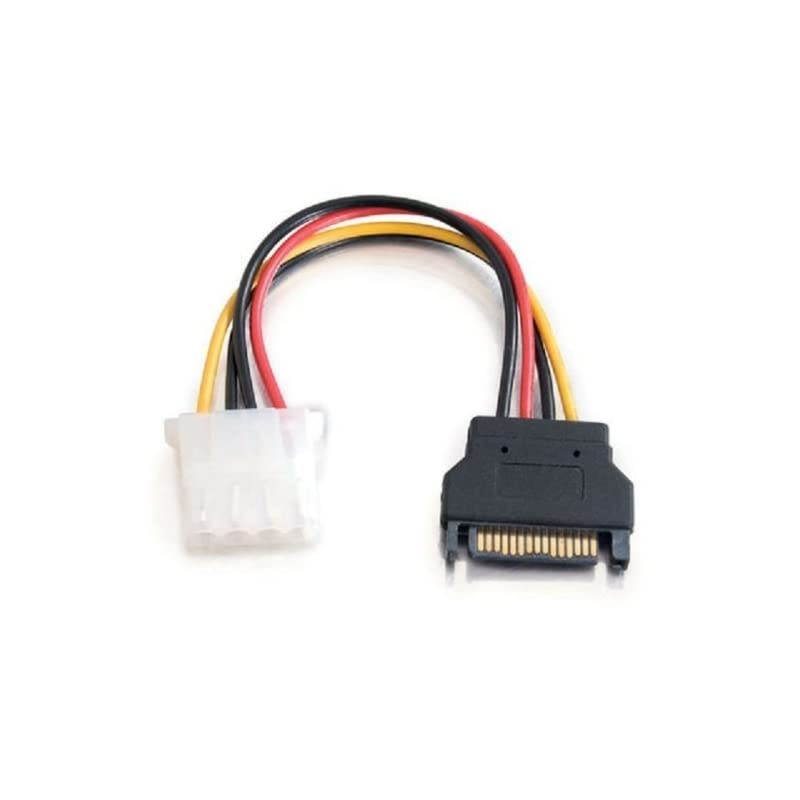 15Pin SATA Male to Molex LP4 Female Power IDE Cable 6Inch 2 Pack WDLLC