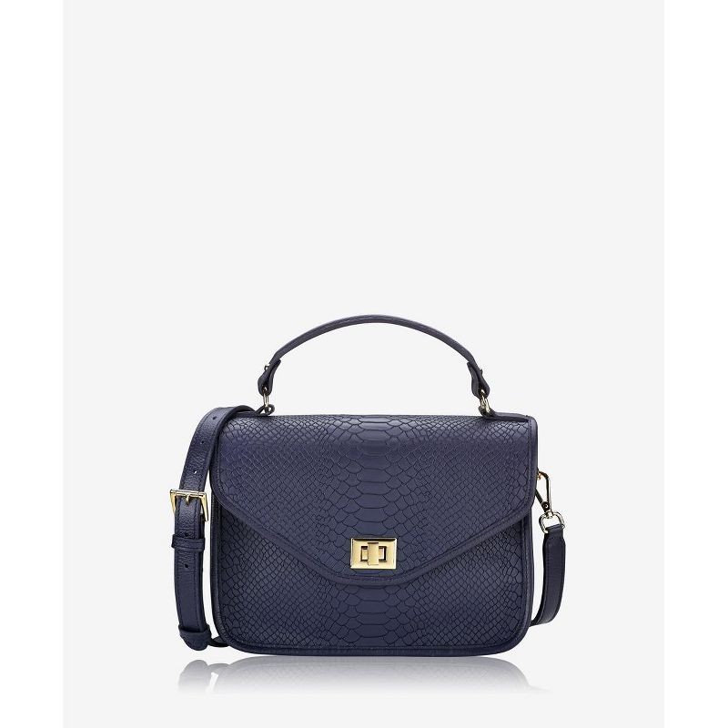 GiGi New York Blue Courtney Satchel Crossbody Bag