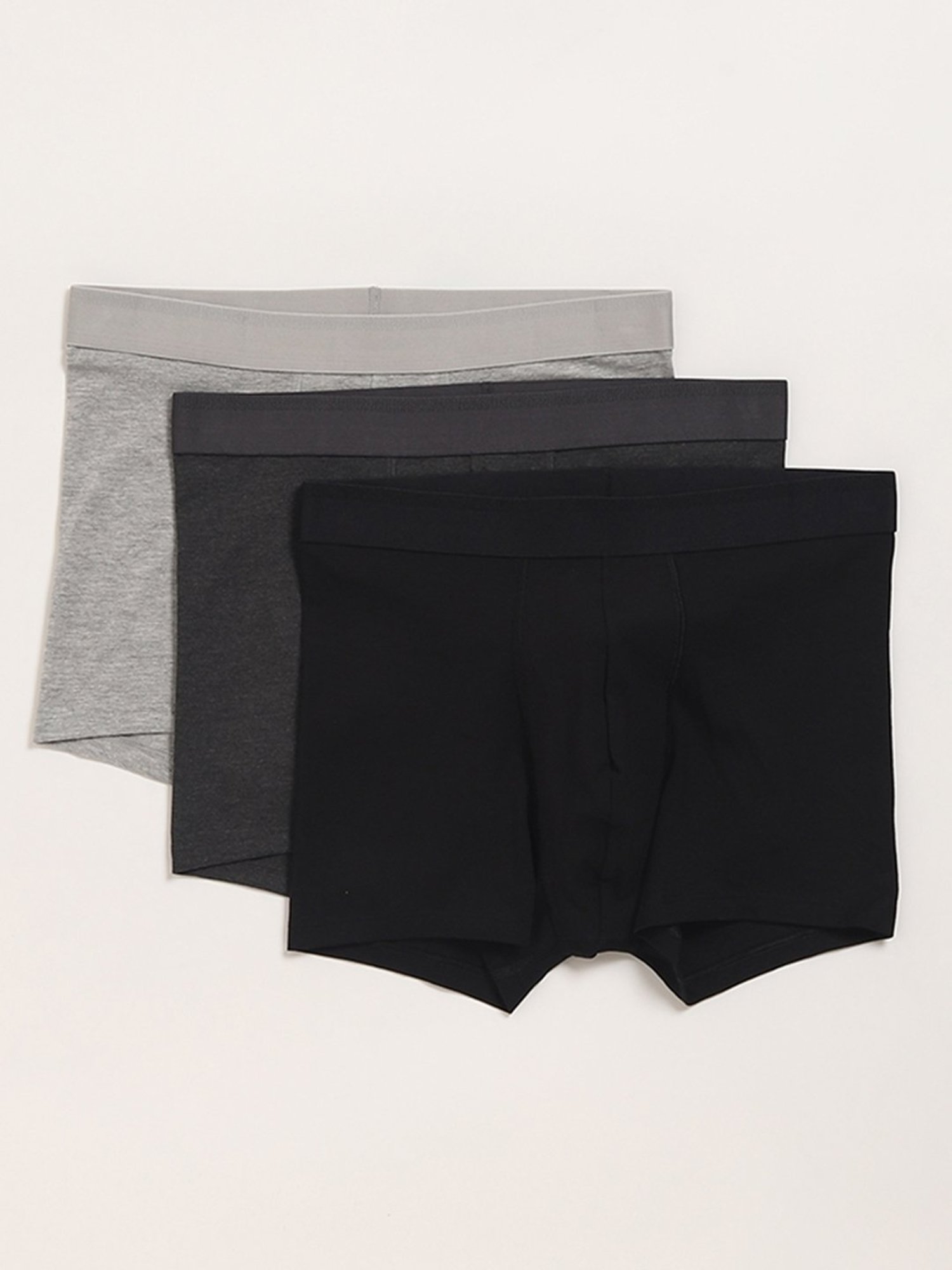 WES Lounge by Westside Plain Grey Trunks - Pack of 3
