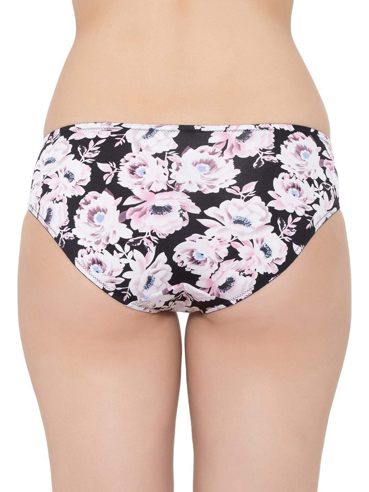 Triumph Black Floral Print Hipster Panty