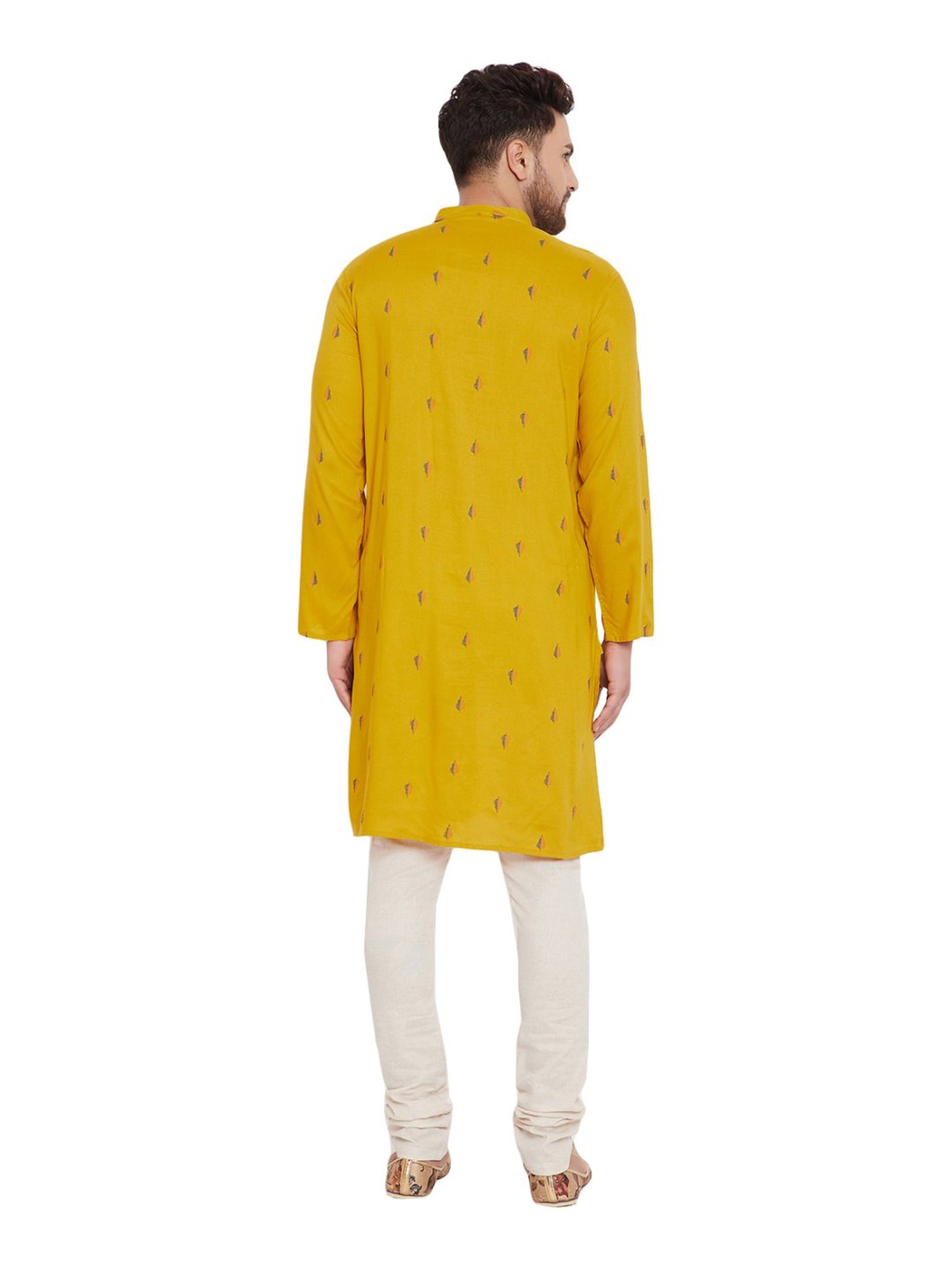 Even Mustard Regular Fit Printed Kurta