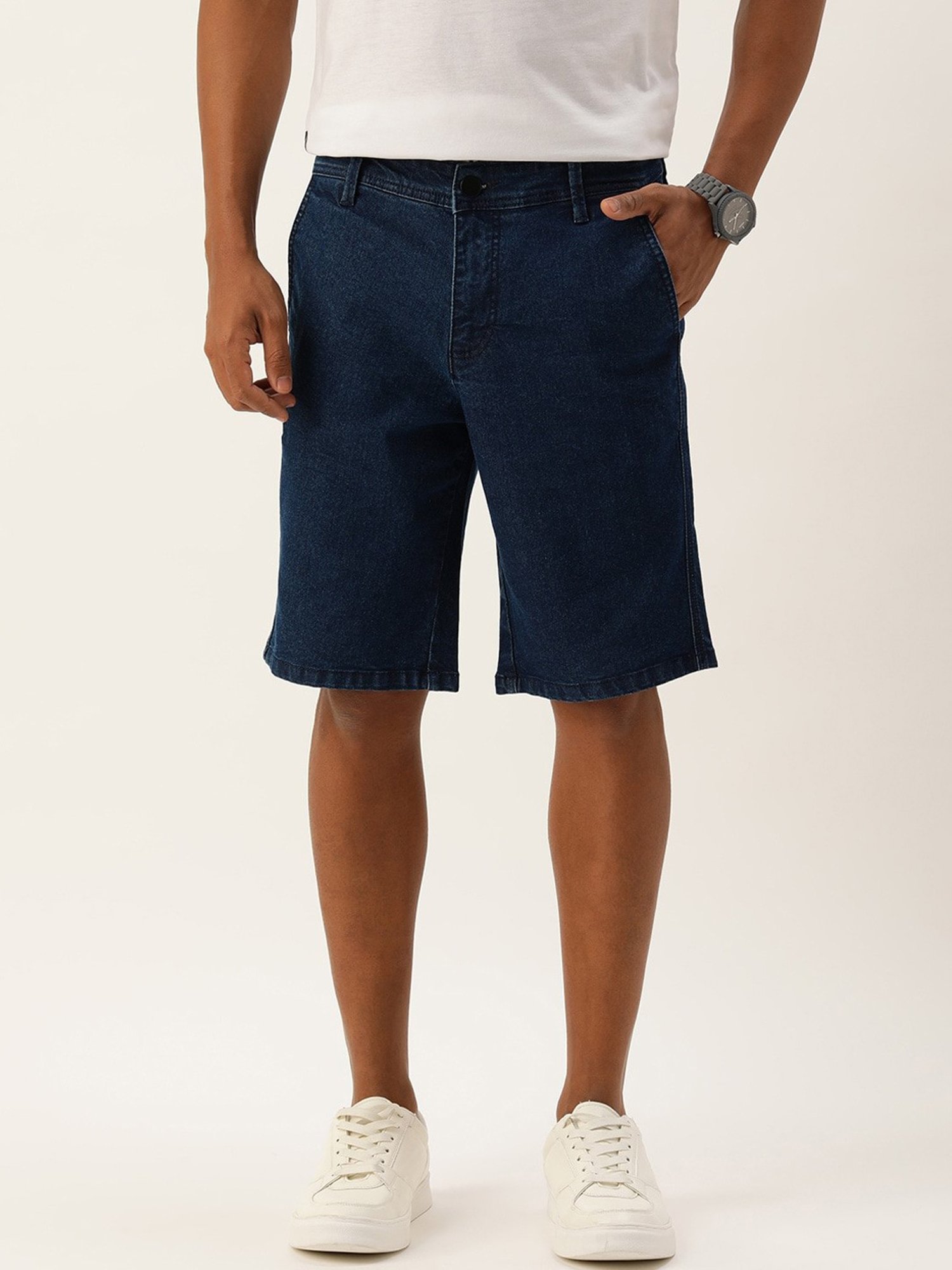 IVOC Blue Regular Fit Denim Shorts