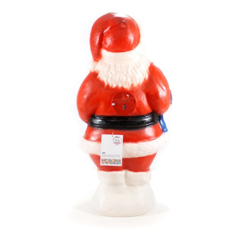 Christmas 31.0" Santa W/ Candy Cane Made In Usa Lighted Outdoor  -  Novelty Sculpture Lights