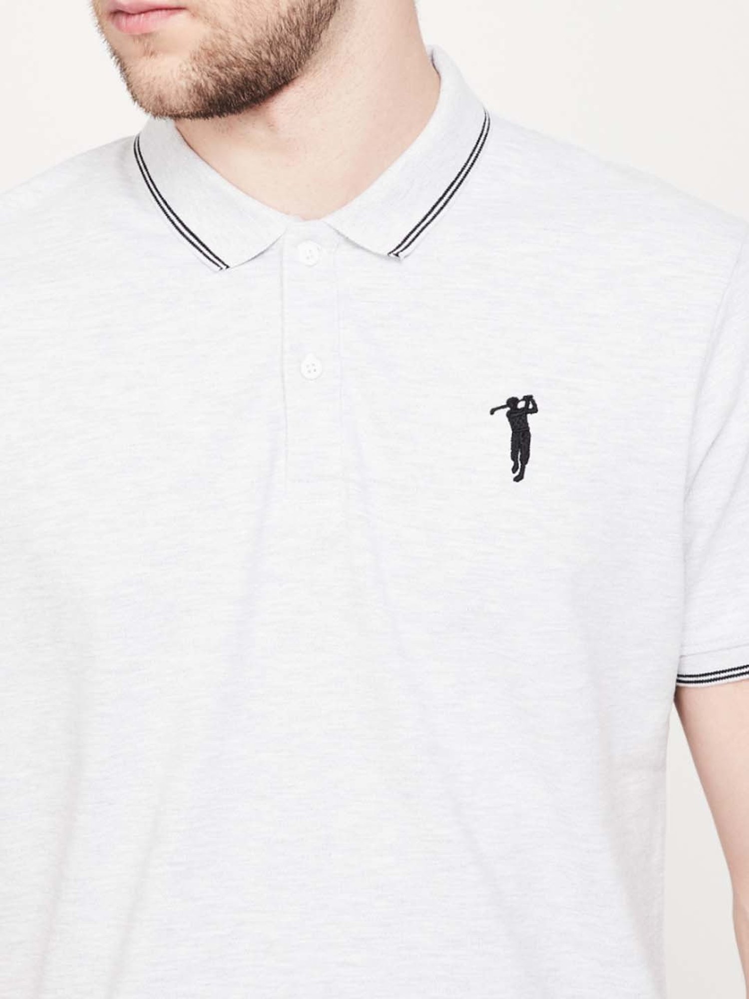 BOSSINI Grey Regular Fit Polo T-Shirt