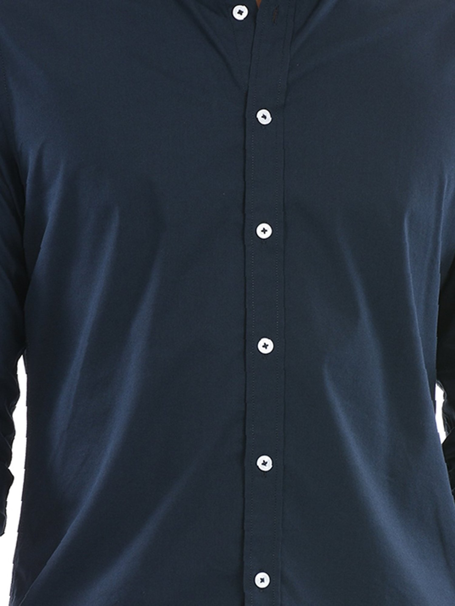 London Fog Navy Regular Fit Shirt