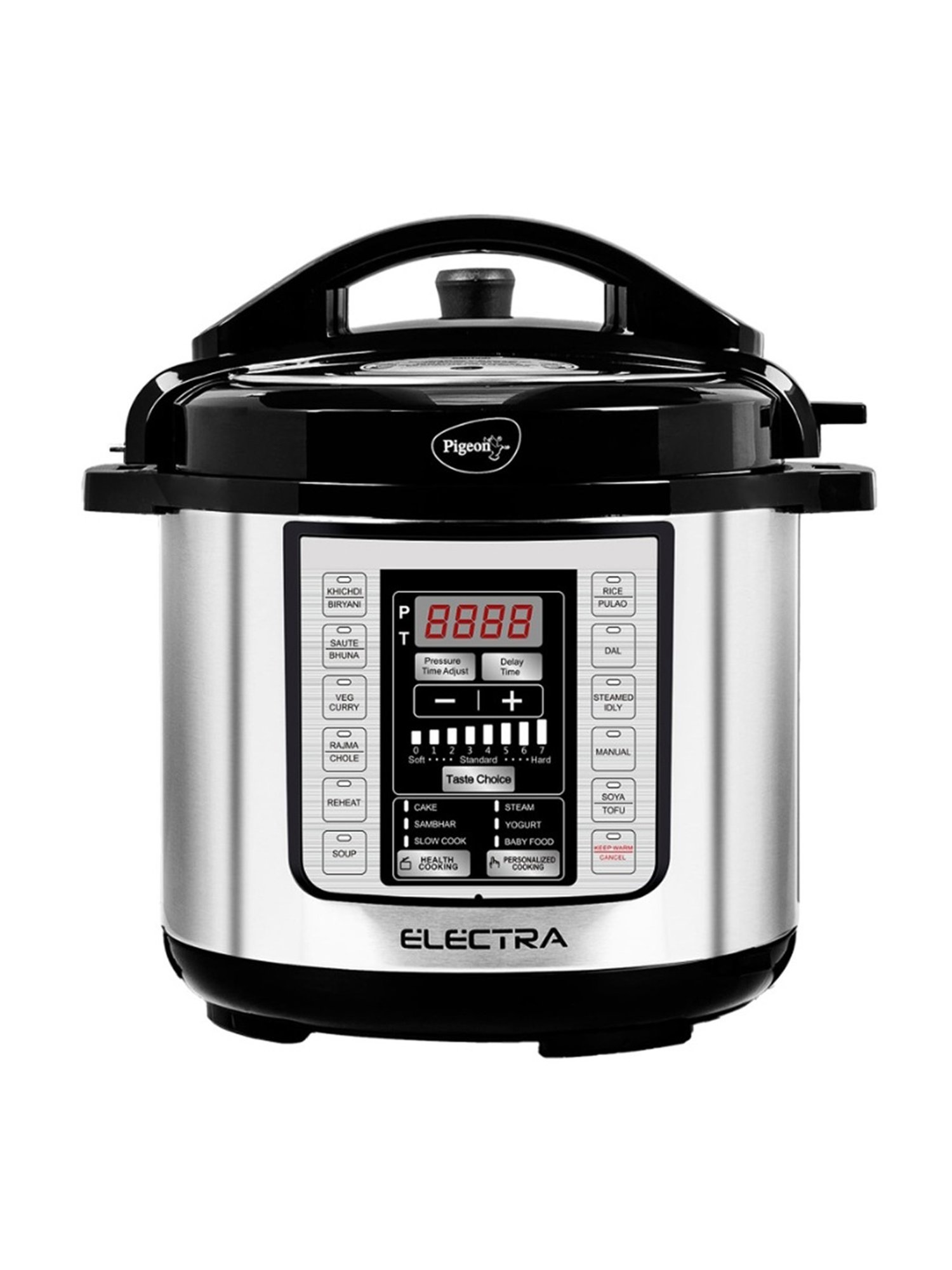 Pigeon Air Fryer 1200W, 6L with Touch Control & 8 Pre-Set Menu (Black)