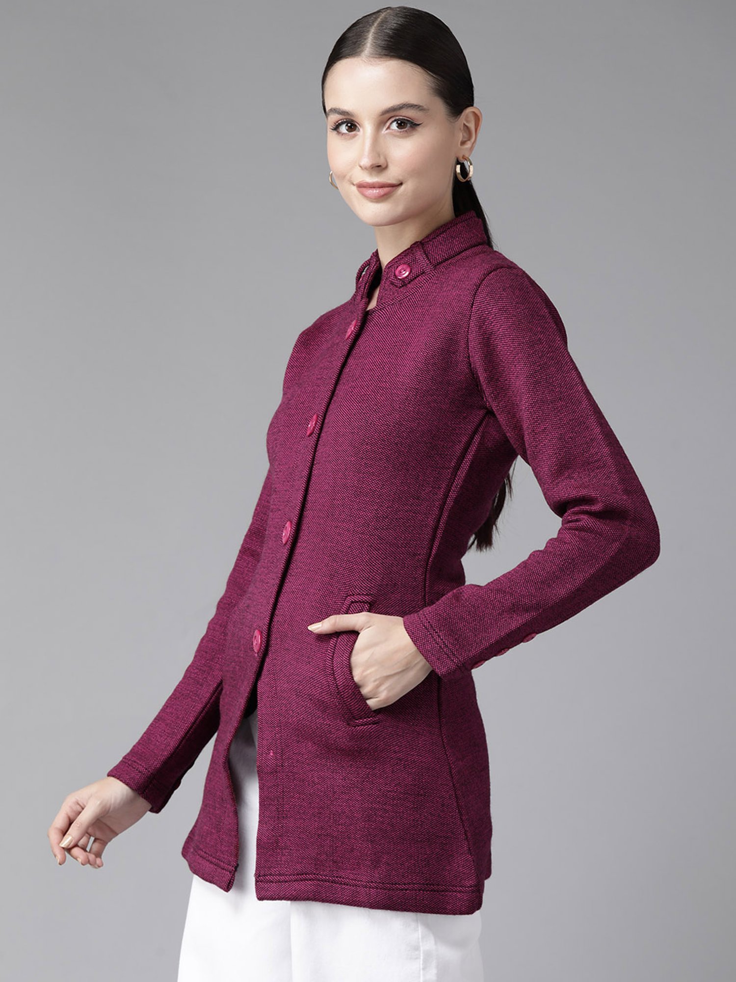 Cayman Purple Plain Jacket