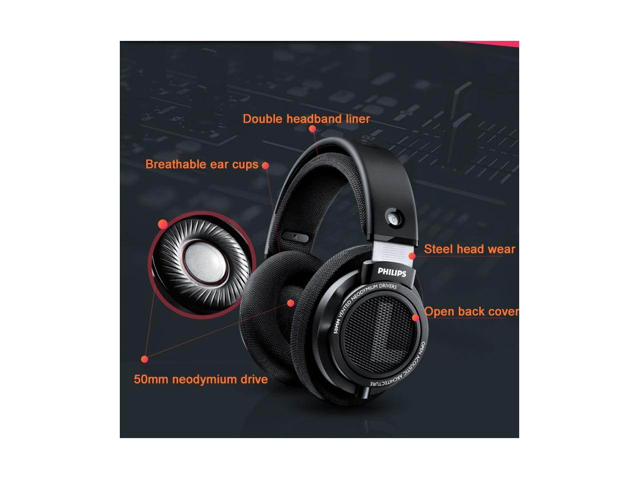 Philips SHP9500 Performance HiFi Stereo Headphones 3.5mm Wired Noise Cancelling Headsets Earphones