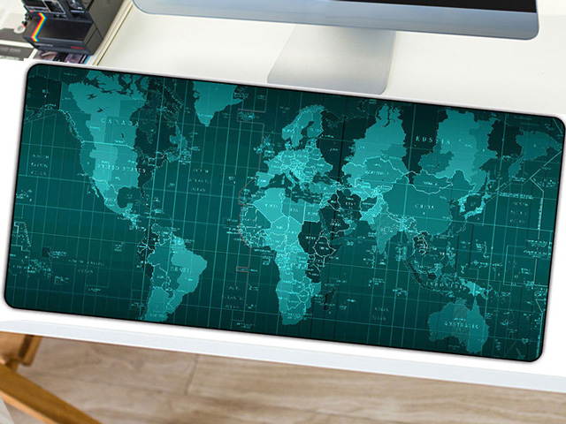World Map Gaming Mousepad xxl Extended Mouse Pad Keyboard Desk Mat for Computer Laptop