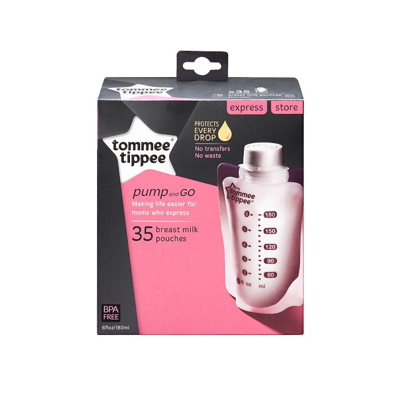 Tommee Tippee Pump and Go Breast Milk Pouches - 35ct