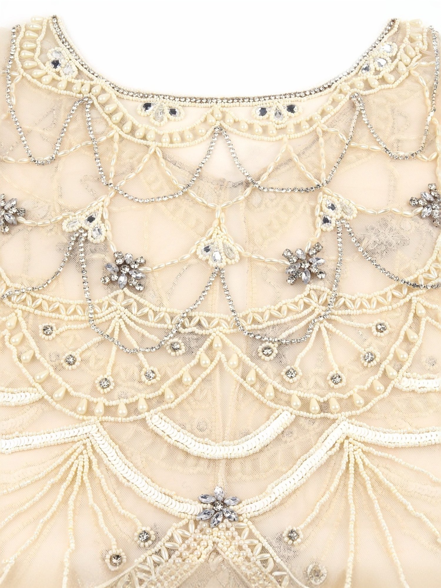 Odette Beige Embellished Fancy Short Cape