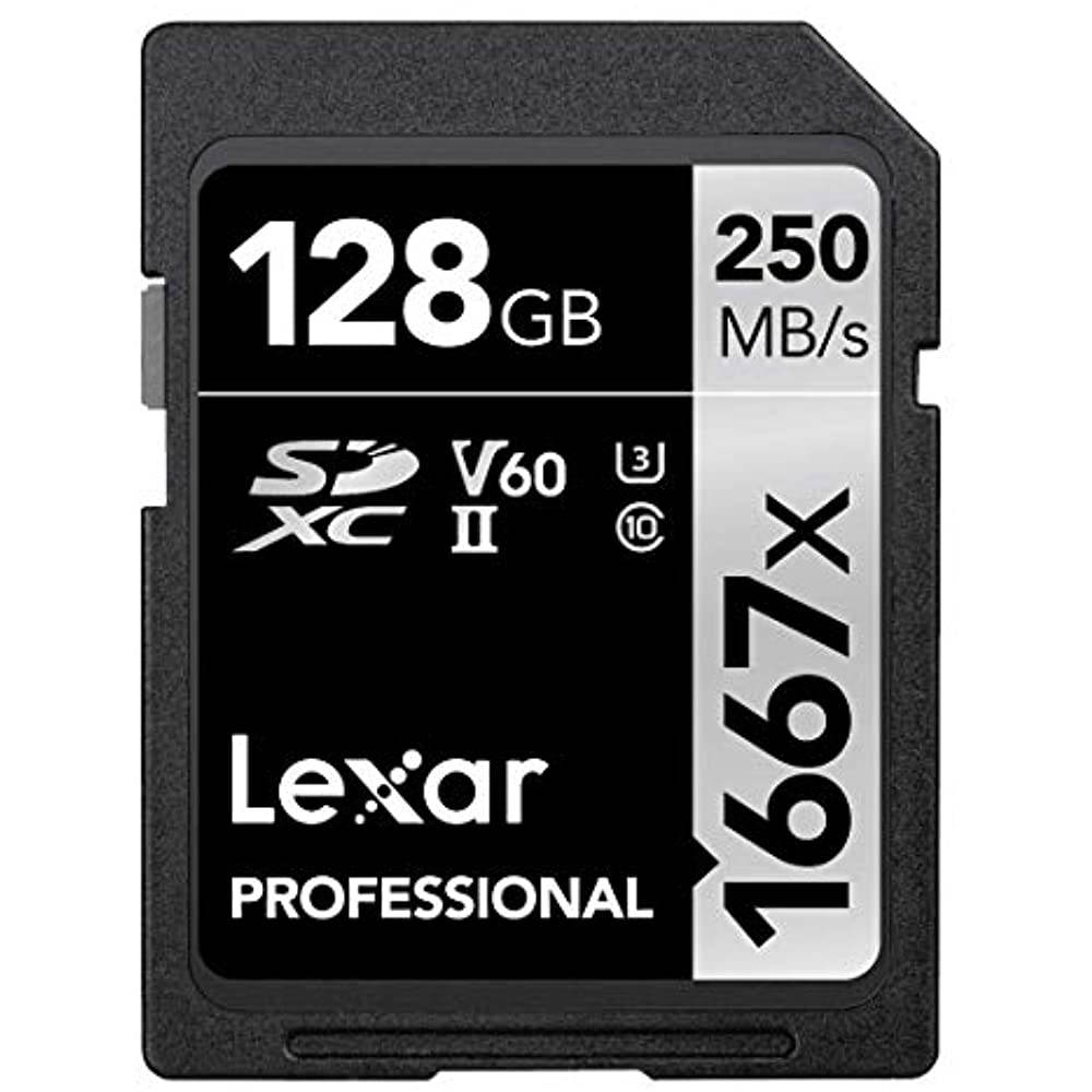 Lexar Professional 1667x 128GB SDXC UHS-II/U3 Memory Card, 2 Pack