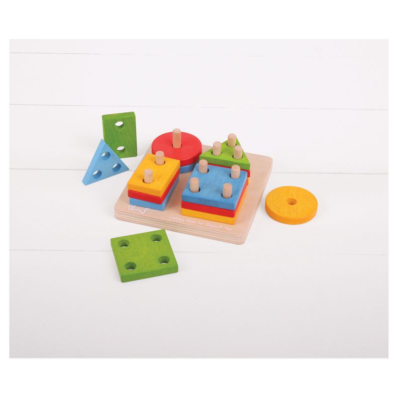 Bigjigs Toys First Four Shape Sorter Wooden Developmental Toy