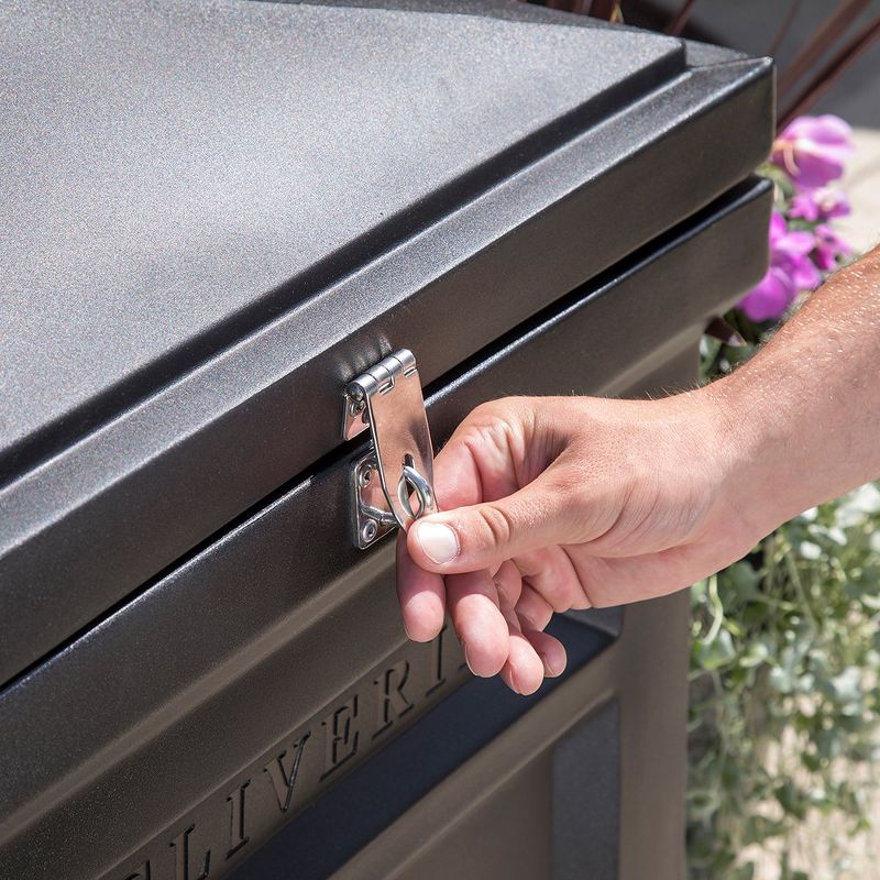 Step2 583799 Locking Deluxe Package Parcel Mail Delivery Box Plastic, Black