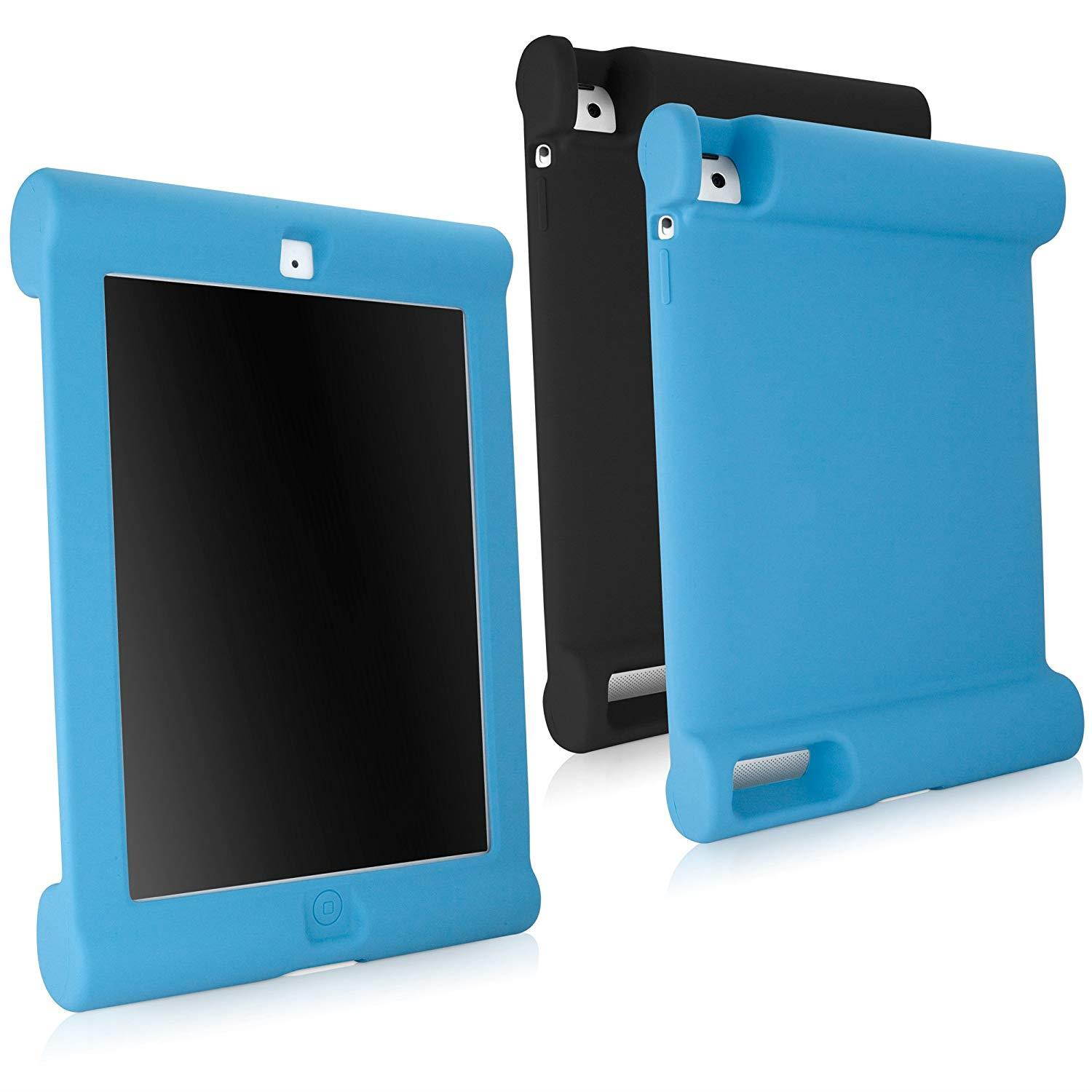 iPad 3 Case, BoxWave [Kid Grip Case] Shock Proof Kid Cover with Extra Large Bumpers for Apple iPad 3, 4, 2 - Jet Black