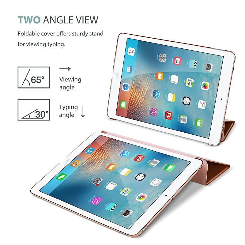 iPad 2 3 4 Case Old Model Ultra Slim Lightweight Stand Case with Translucent Frosted Back Smart Cover for Apple iPad 2iPad 3 iPad 4 Rosegold