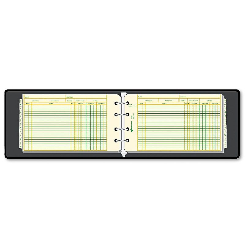 National Four-Ring Ledger Binder Kit 100 Ledger Sheets 8 1/2 x 5 63453
