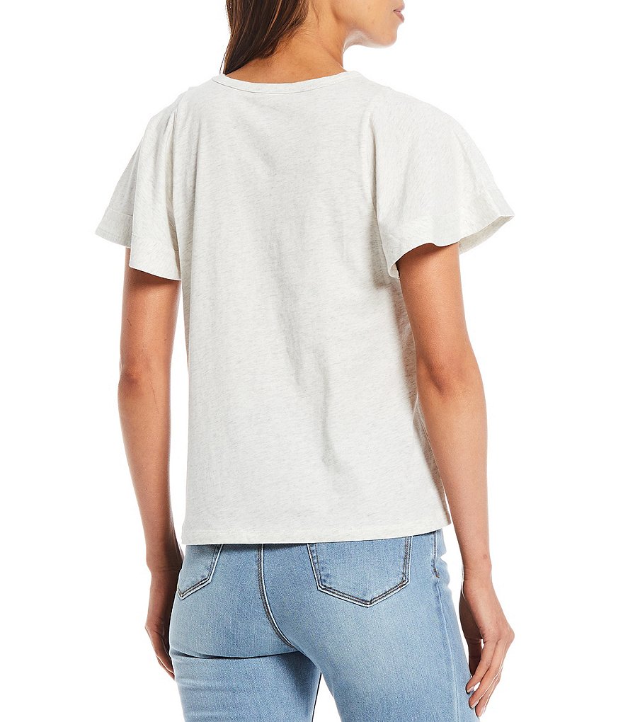 A Loves A Knit Flutter Sleeve Tee