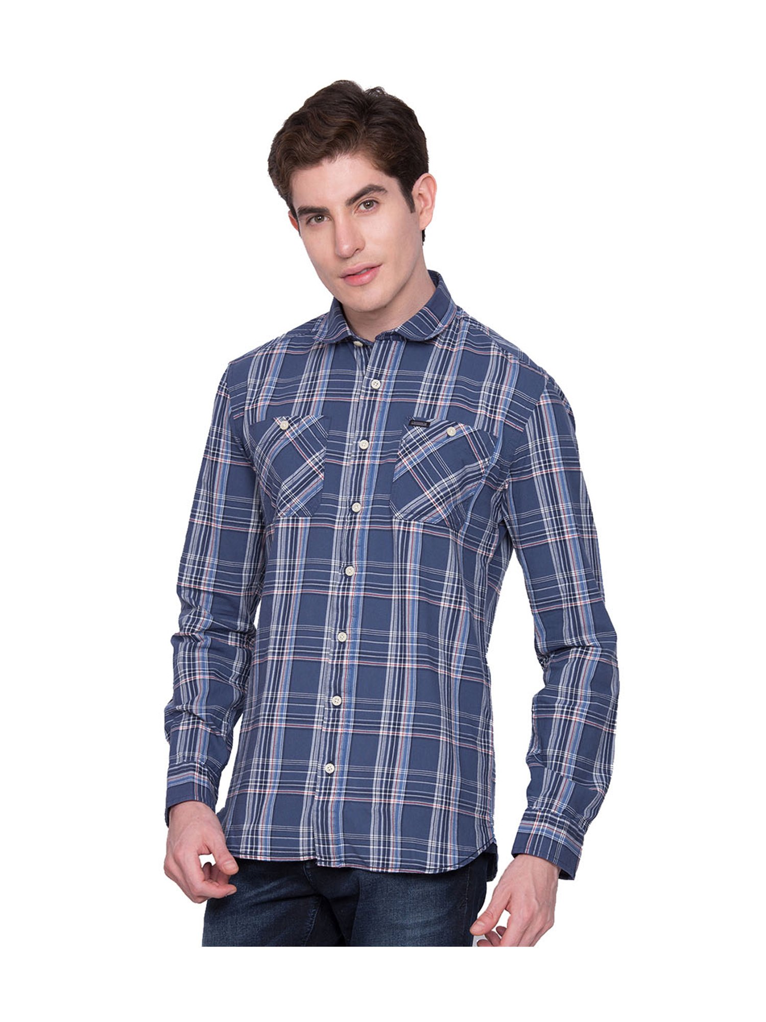 Lindbergh Light Blue Slim Fit Cotton Shirt