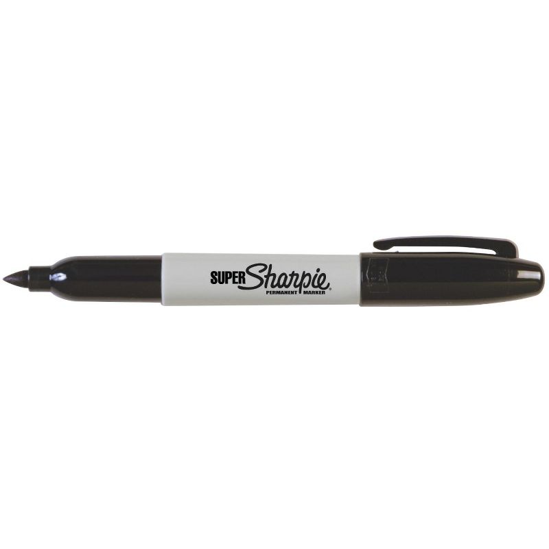 Sharpie Non-Washable Quick-Drying Waterproof Permanent Marker, Super Fine Tip, Black, pk of 12