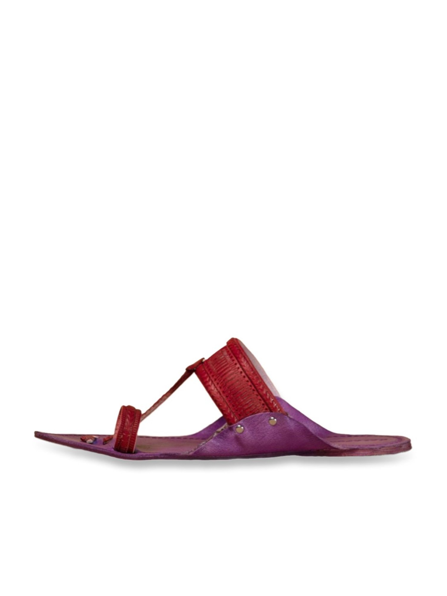 Kalapuri Men's Purple Kolhapuri Sandals
