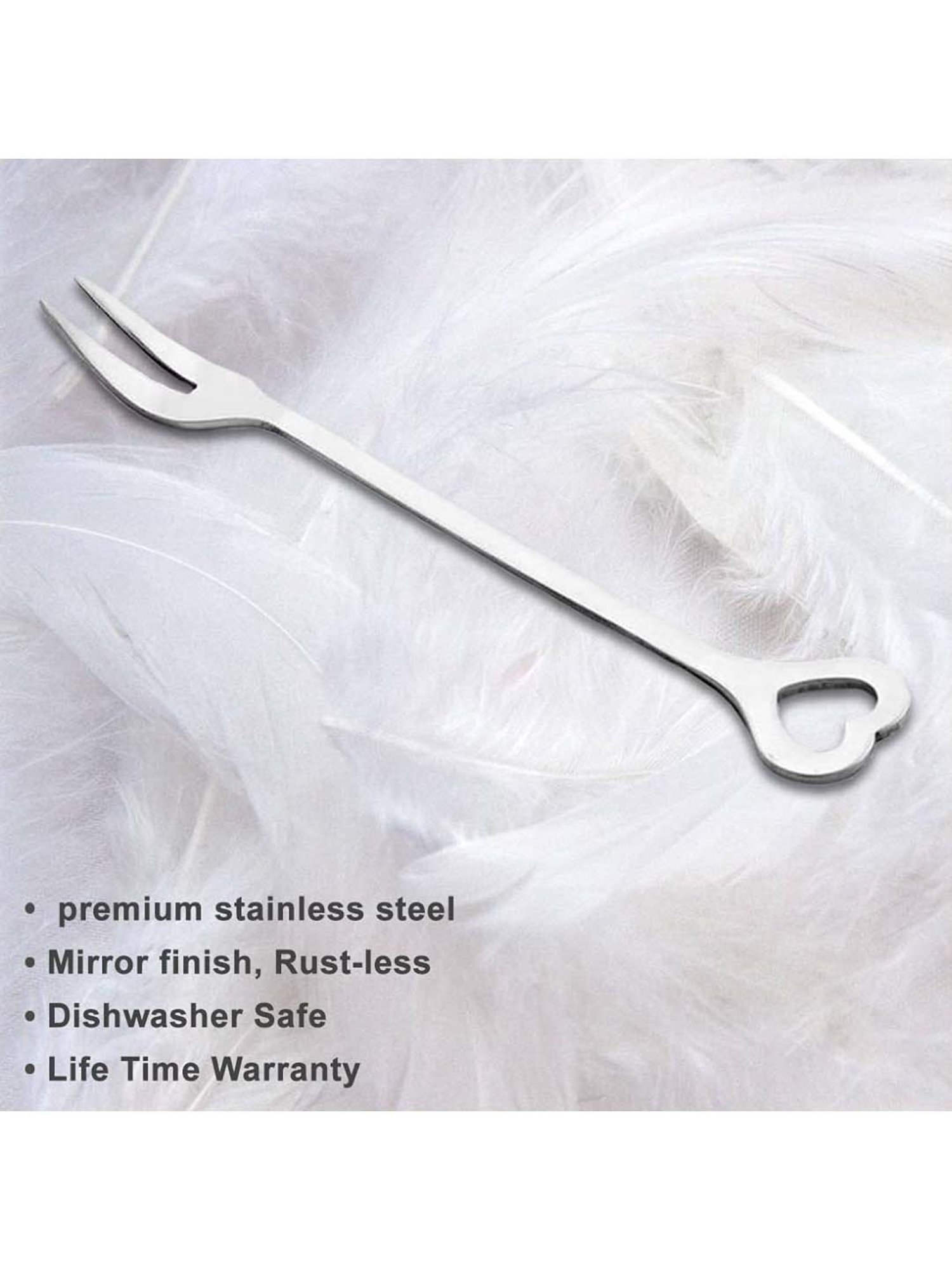 FnS Studio Silver Stainless Steel Fruit Fork - Set of 6