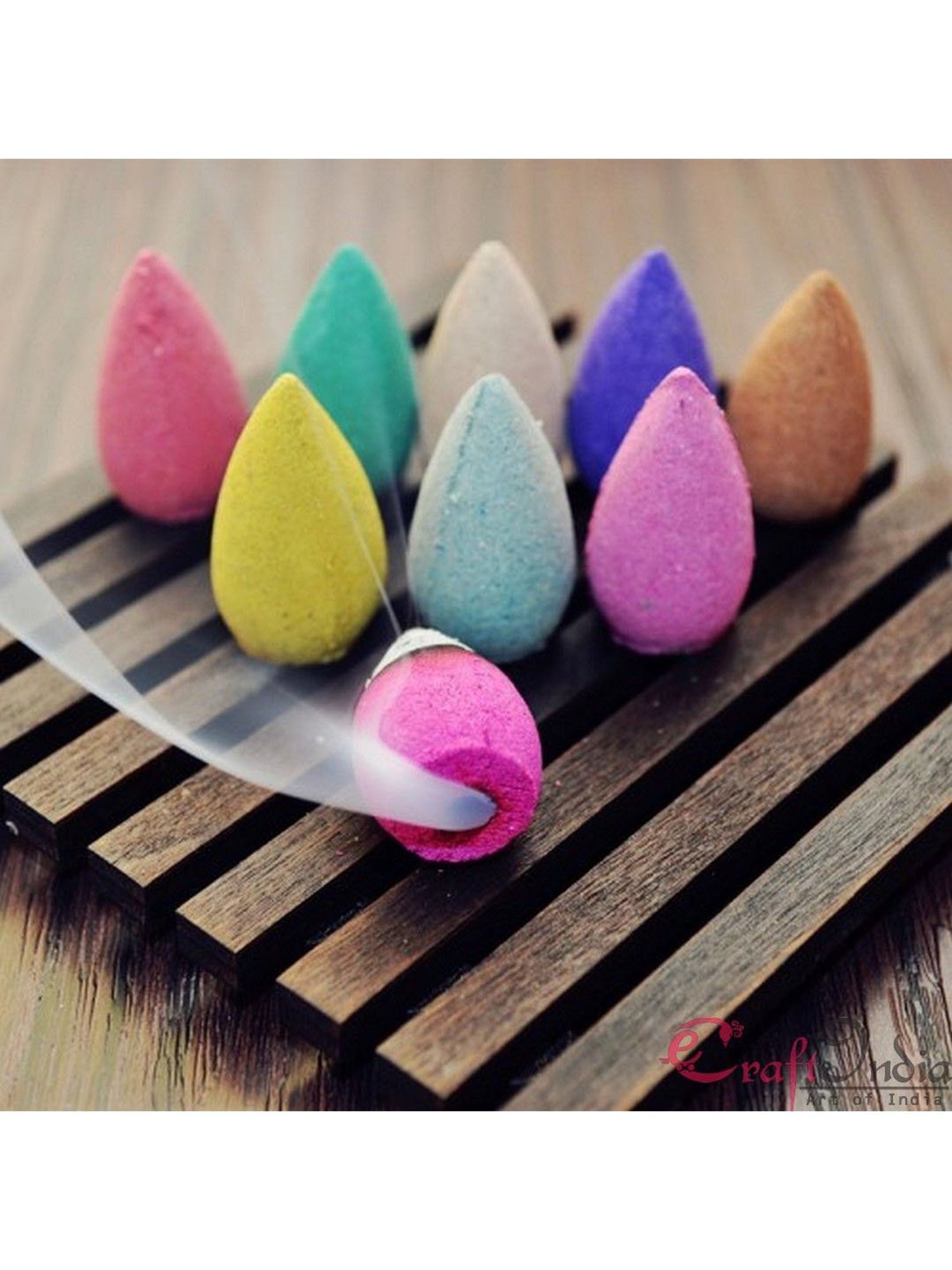 Pack of 120 Backflow Incense Cones in Rose, Jasmine and Lavender Scent for Backflow Incense Burners