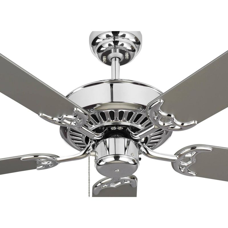 52" Monte Carlo Haven Chrome Pull Chain Ceiling Fan