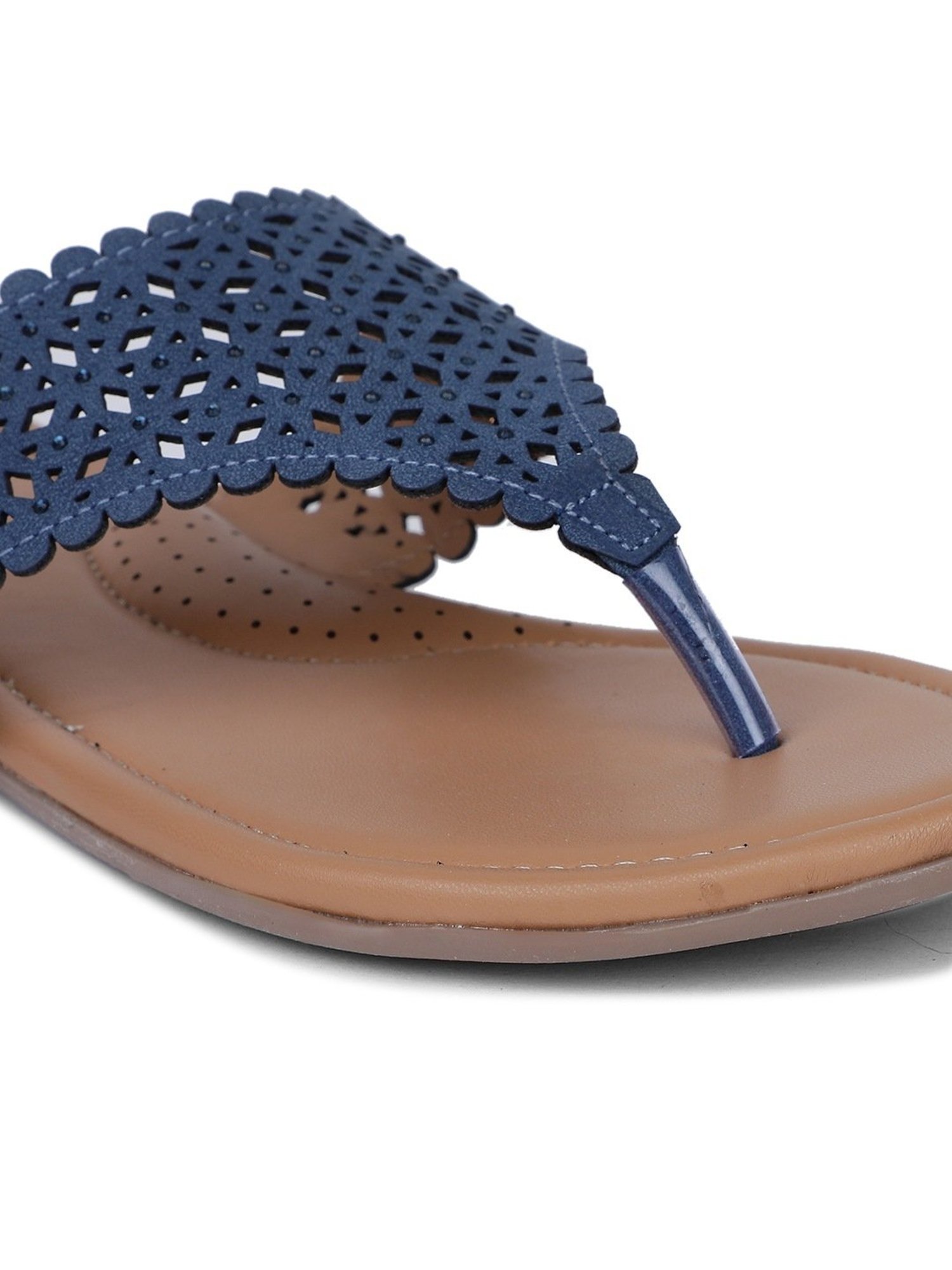 Bata Women's BAROQUE TH Blue Thong Sandals