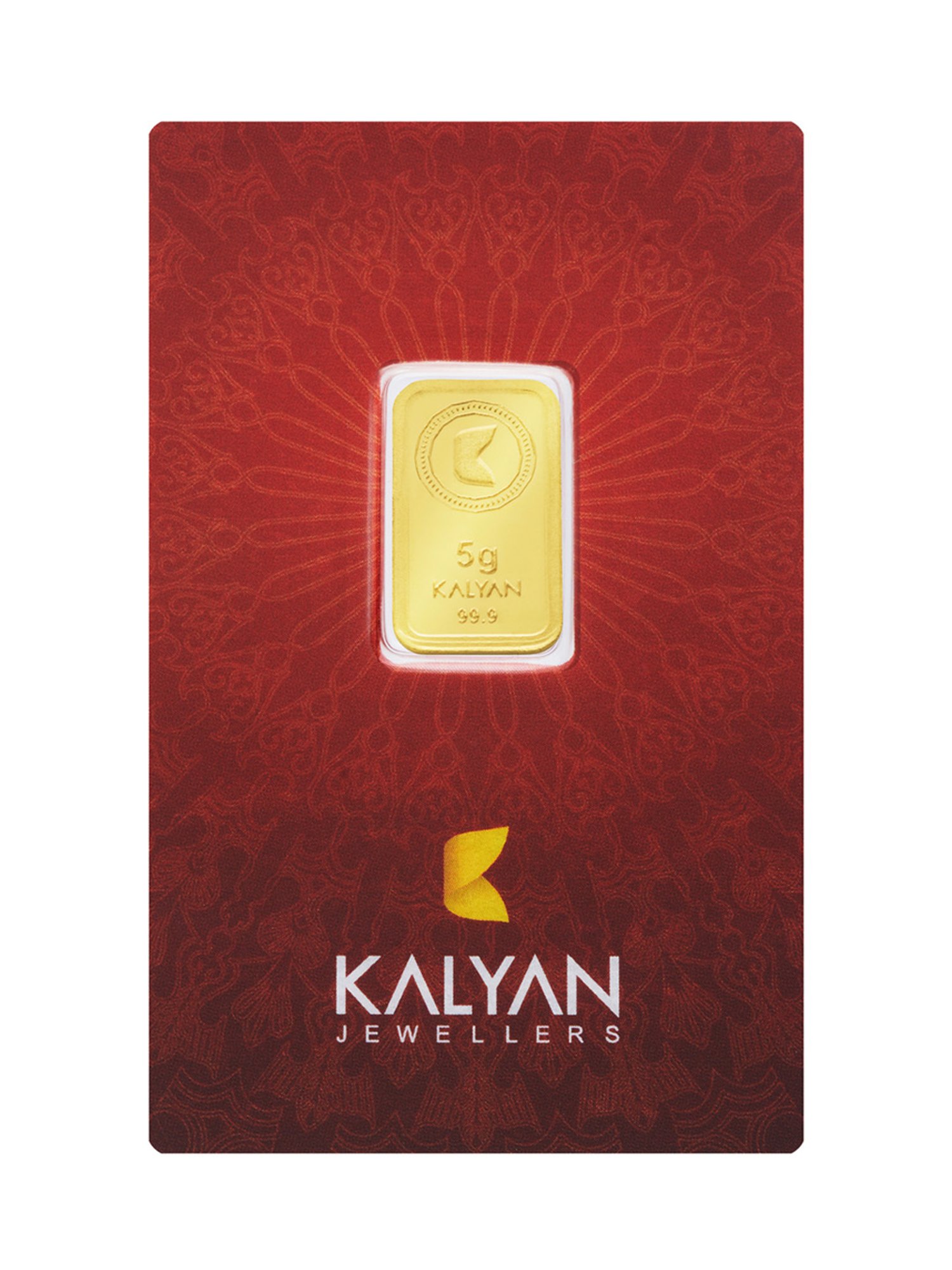 Kalyan Jewellers Lotus 24k (999) 100% Pure 5gm Gold Bar