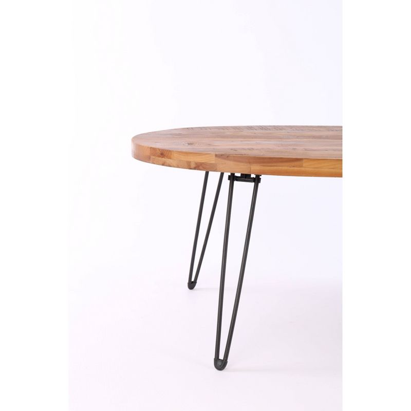 44" Hayward Oval Coffee Table Brown/Black - Summerland Home