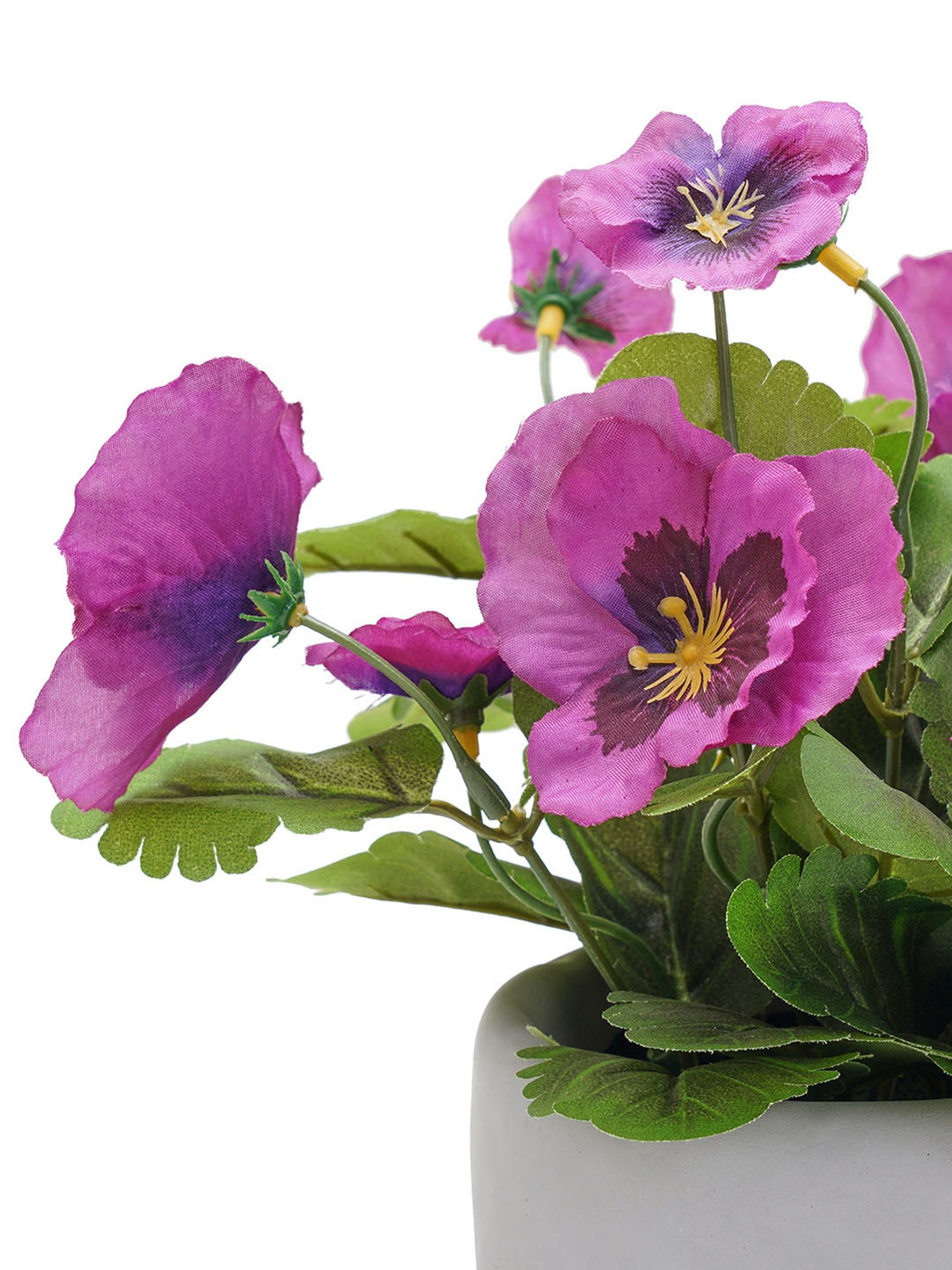 Pure Home and Living Purple Plastic Potted Plants