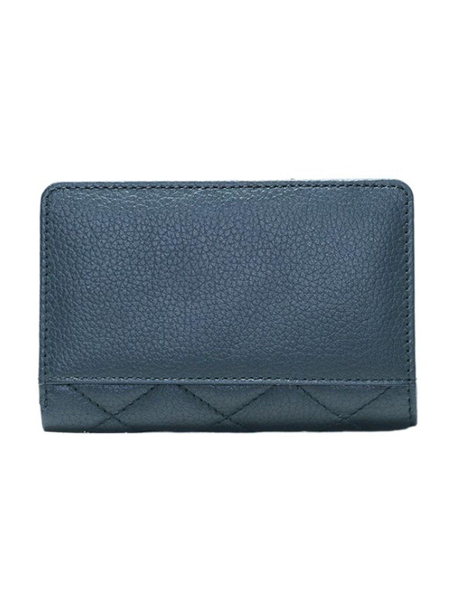 RI2K London Black Leather Quilted Bi-Fold Wallet