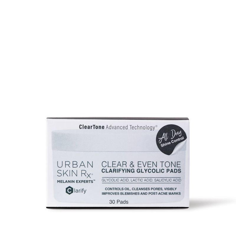 Urban Skin Rx Clear & Even Tone Clarifying Glycolic Pads - 30ct