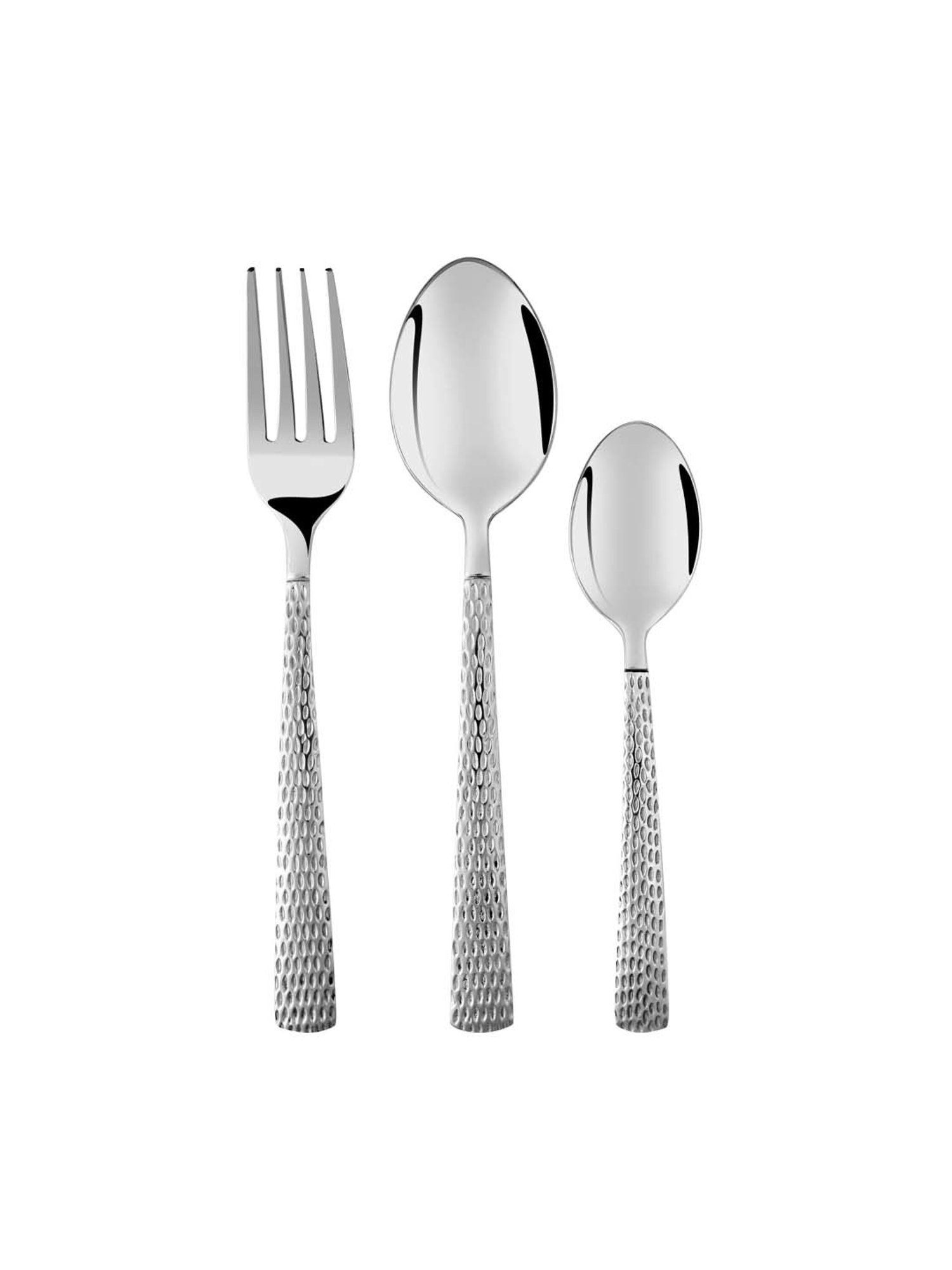 FnS Madrid Silver Stainless Steel Cutlery - Set of 18