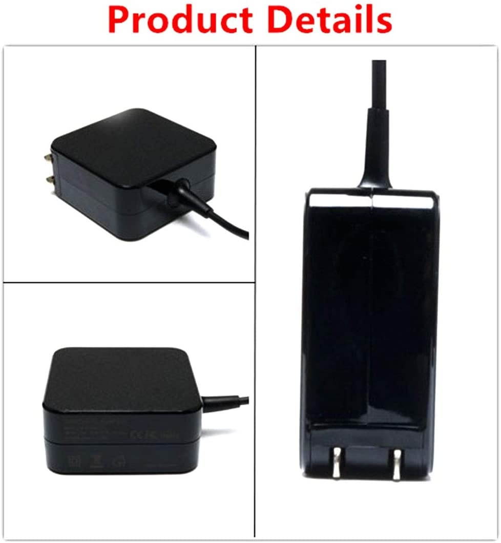 19V 1.75A 33W AC Adapter Laptop Charger Compatible for ASUS Eeebook X205 X205T X205TA x205ta-dh01 x205ta-ds01-bl;Vivobook E200 E202 E202S E200HA-UB02-GD;Transformer Book Flip Tp200sa Power Supply Cord
