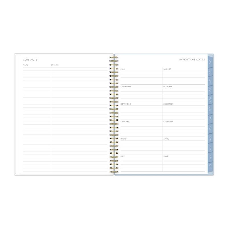 2021-22 Academic Planner 8.5" x 11" Flexible Plastic Cover Wirebound Weekly/Monthly Solid Powder Blue - Kelly Ventura