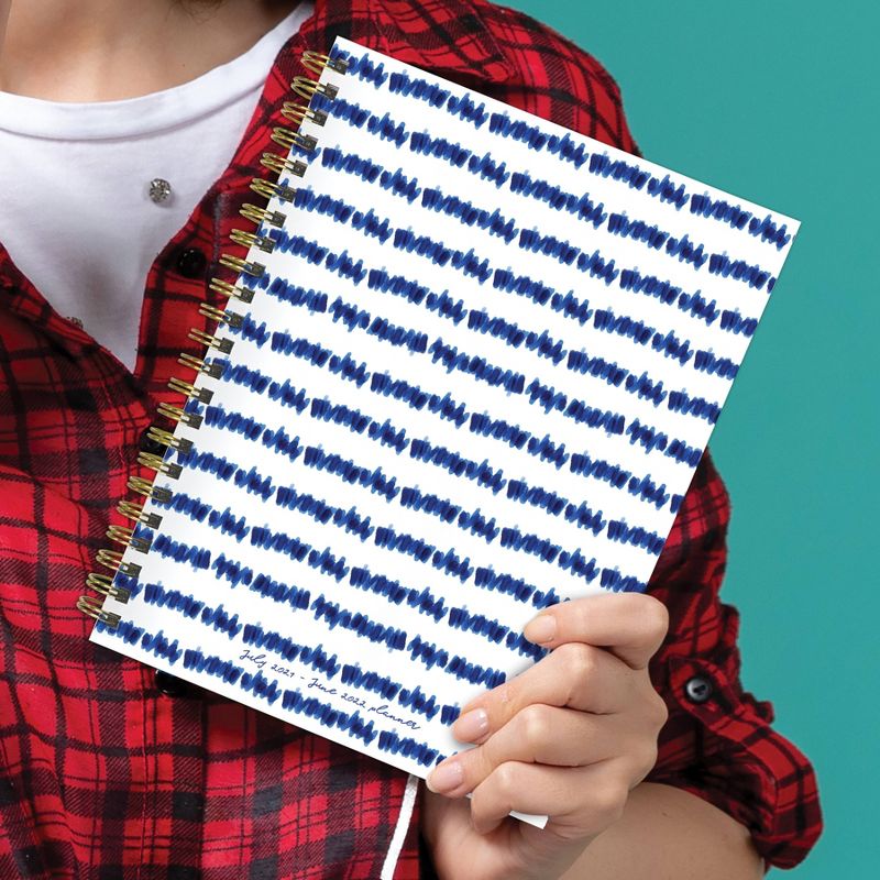 2021-22 Academic Planner 6" x 8" Dyed Stripes Daily/Weekly/Monthly - The Time Factory