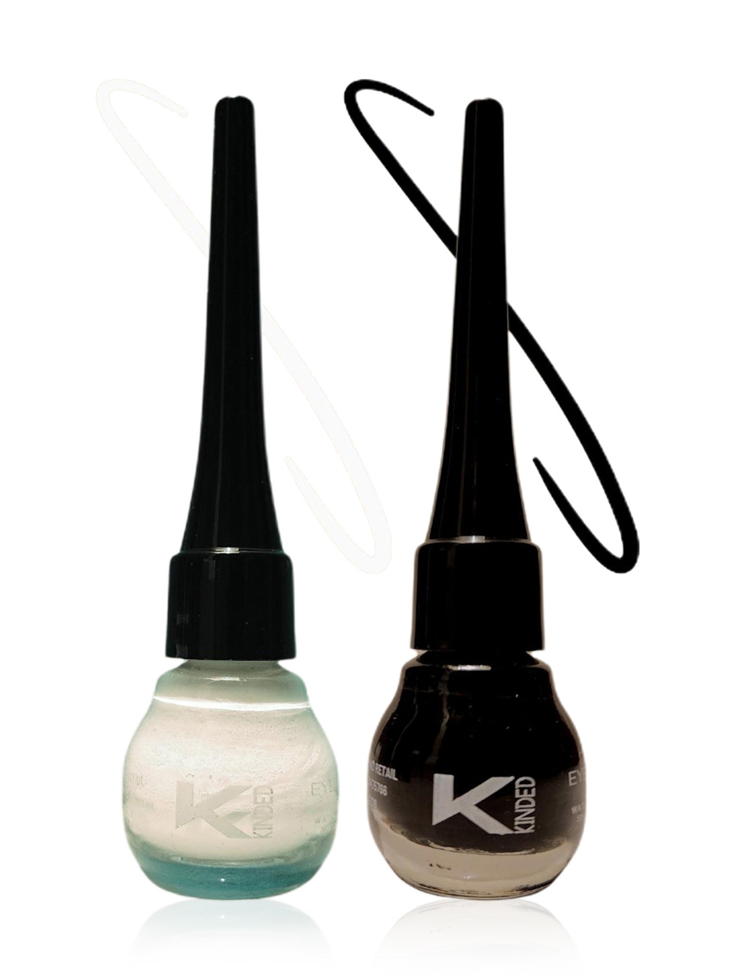 KINDED Liquid Eye Liner Golden Glaze & Greyish Silver Combo