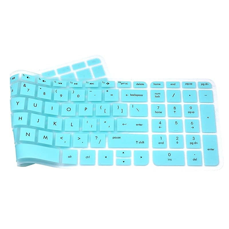 Silicone Keyboard Cover Skin for 156 HP Pavilion 15ab 15ac 15ae 15af 15an 15ak 15as 15ay 15au 15ba 15bc 15bk 15ax Series HP Envy x360 m6ae151dx m6p113dx m6w Mint Green